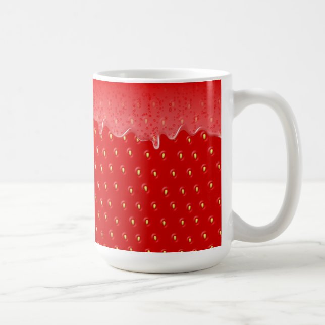 Mug Fraise Texturée Arrière - plan confiture de fruits (Droite)