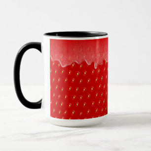 Mug Fraise Texturée Arrière - plan confiture de fruits
