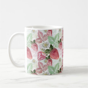 Mug fraises, baies, rouge, frais, mûr, sucré, nourritu