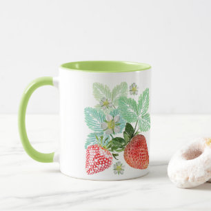 Mug fraises, baies, rouge, frais, mûr, sucré, nourritu