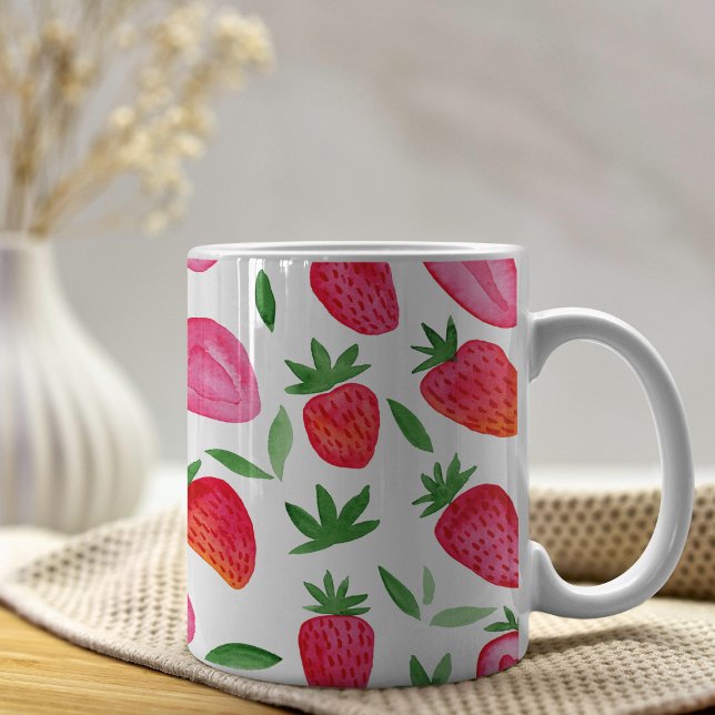 Mug Fraises d'aquarelle (Créateur téléchargé)