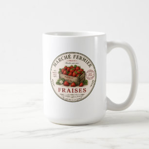 Mug Fraises de marché vintage de paysans français