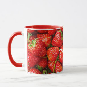 Mug Fraises de nom personnalisé