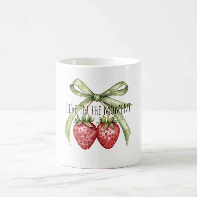 Mug Fraises Fruit à la Corde Verte Rouge (Centre)
