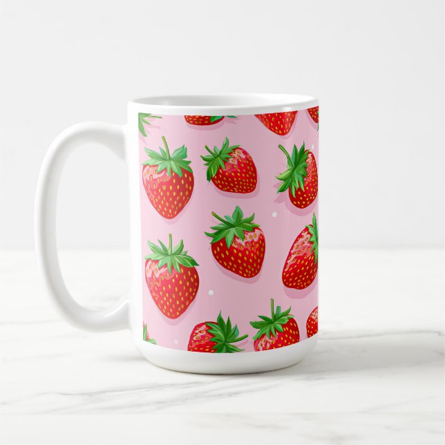 Mug Fraises motif délicieuses fraises délicieuses (Gauche)