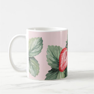 Mug Fraises mûres d'été : Aquarelle rose