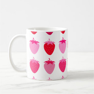 Mug Fraises Rose Et Rouge