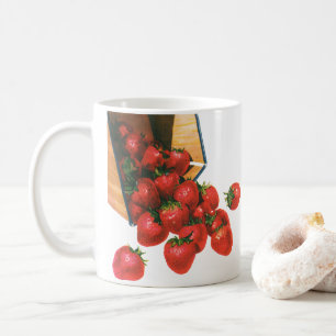 Mug Fraises vintages en Panier, Fruits alimentaires
