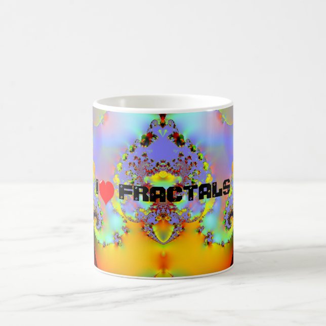 Mug Fraktal009 - J'AIME des FRACTALES (Centre)