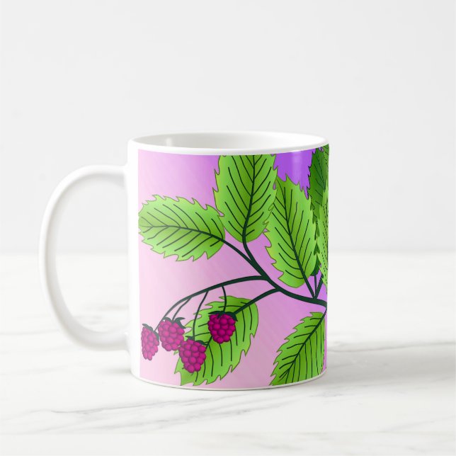 Mug Framboises sur une branche (Gauche)