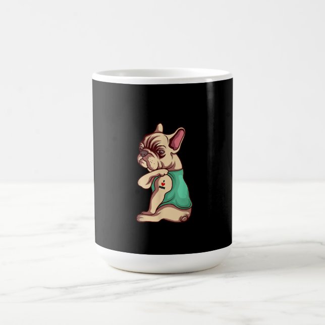 Mug français bulldog i love maman tatouage amant cadea (Centre)