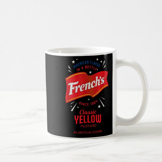 Mug Français Clic Mustard Jaune Étiquette Costume de n (Droite)