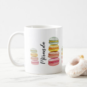 Mug Français Macarons aquarelle peinte à la main