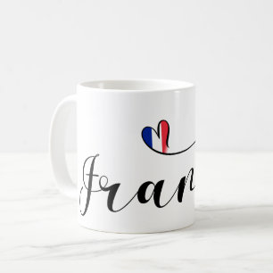 Mug France, Drapeau Français Dans Un Coeur