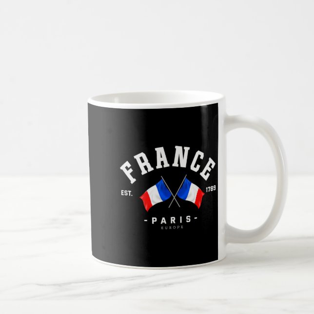 Mug France Flag French Gift France Friend France Paris (Droite)