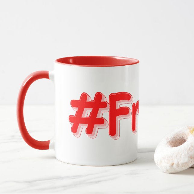 Mug "#France" Joli Design. Commandez dès maintenant  (Avec donut)
