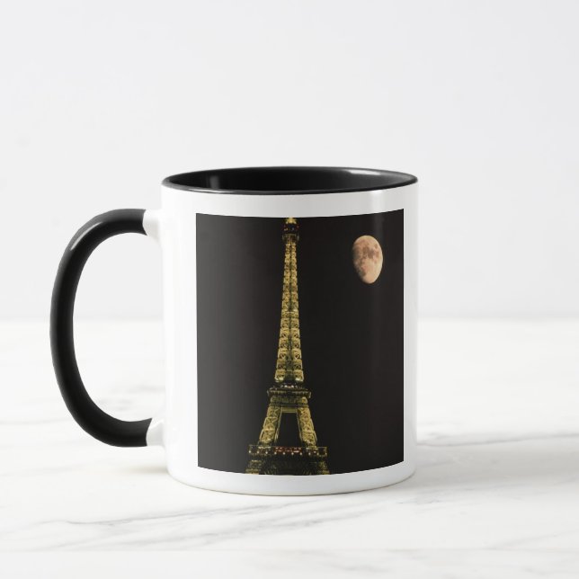 Mug France, Paris. Tour Eiffel la nuit avec (Gauche)