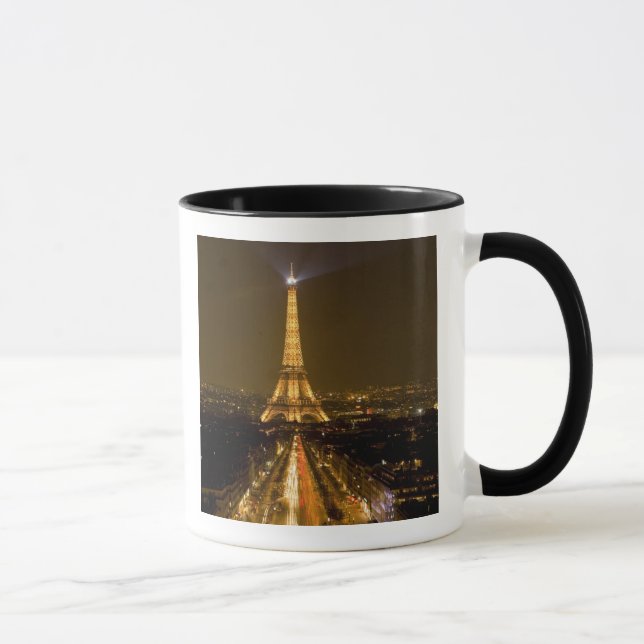Mug France, Paris. Vue nocturne de la Tour Eiffel (Droite)