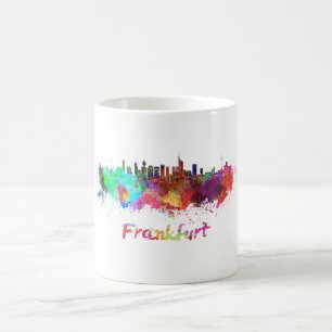 Mug Francfort skyline in watercolor