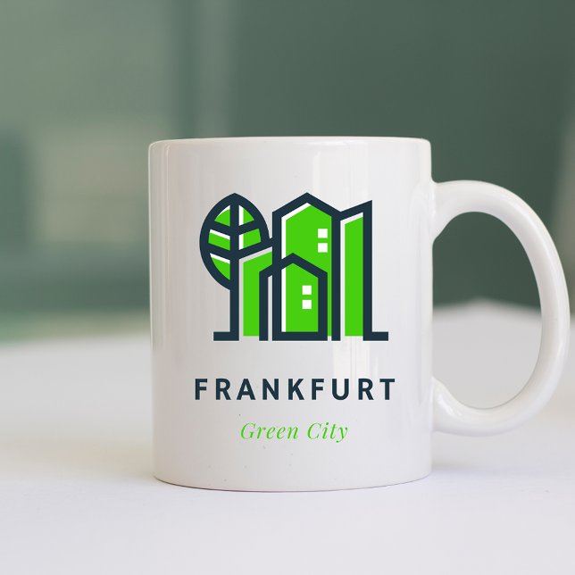 Mug Francfort-sur-le-Main Allemagne Ville verte durabl (Créateur téléchargé)