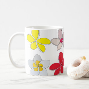 Mug Frangipani Plumeria Fleur colorée Florale