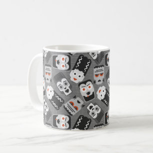 Mug Frankenstein et amis éffrayants - noir, blanc et