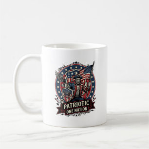 Mug Frankenstein patriotique de liberté brute d'horreu