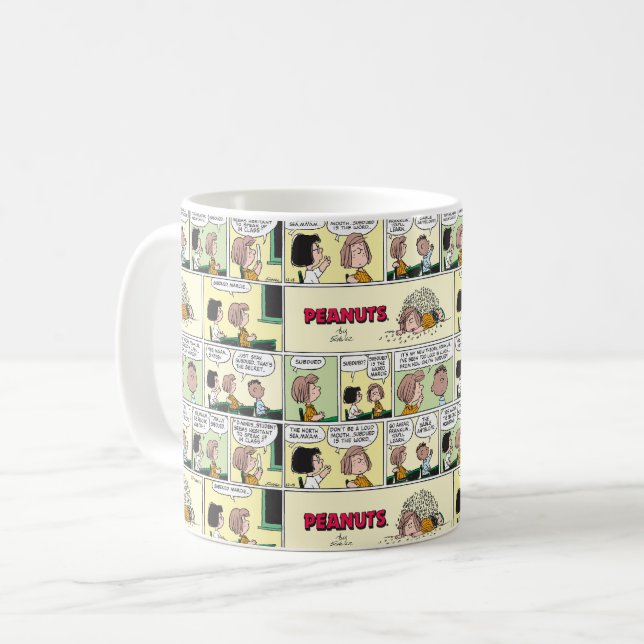 Mug Franklin, Pepperment Patty & Marcie | Classe mathé (Devant gauche)