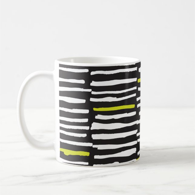 Mug Frappes à main : Motif Vintage. (Gauche)