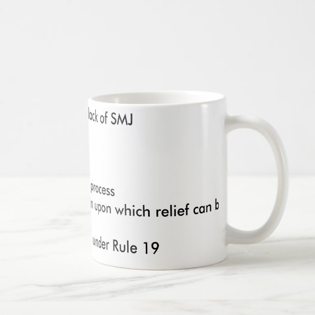 Mug FRCP 12 (b) mouvements : (1) manque de SMJ (2) (Droite)