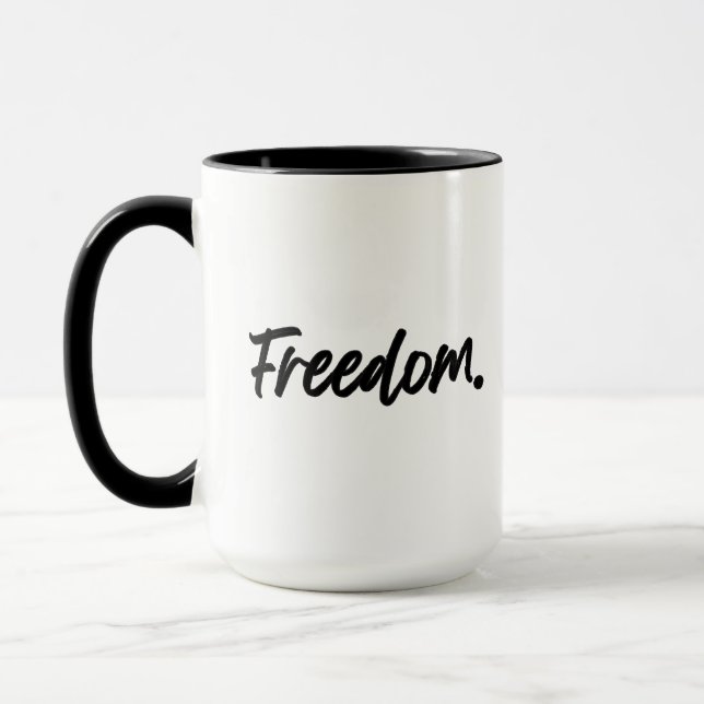 Mug Freedom. Minimalist Black (Gauche)