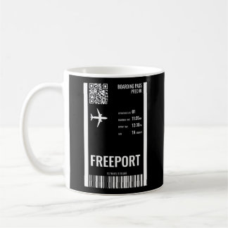 Mug Freeport Bahamas Boarding Pass Airline Ticket