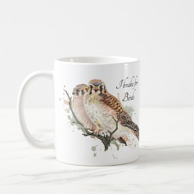 Mug Frein pour oiseaux Citation Oiseau Kestrel Couple  (Gauche)