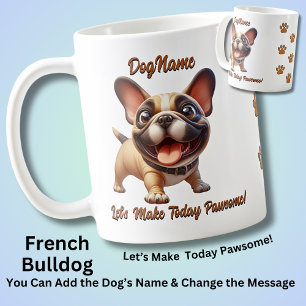Mug French Bulldog - Ajouter le nom du chien, modifier