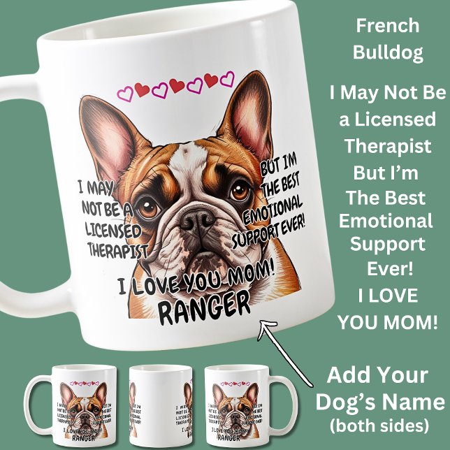 Mug French Bulldog, Ajouter le nom du chien, modifier  (Créateur téléchargé)