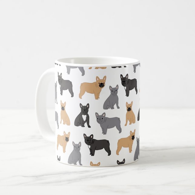 Mug French Bulldog - Choisissez votre couleur ! (Devant gauche)