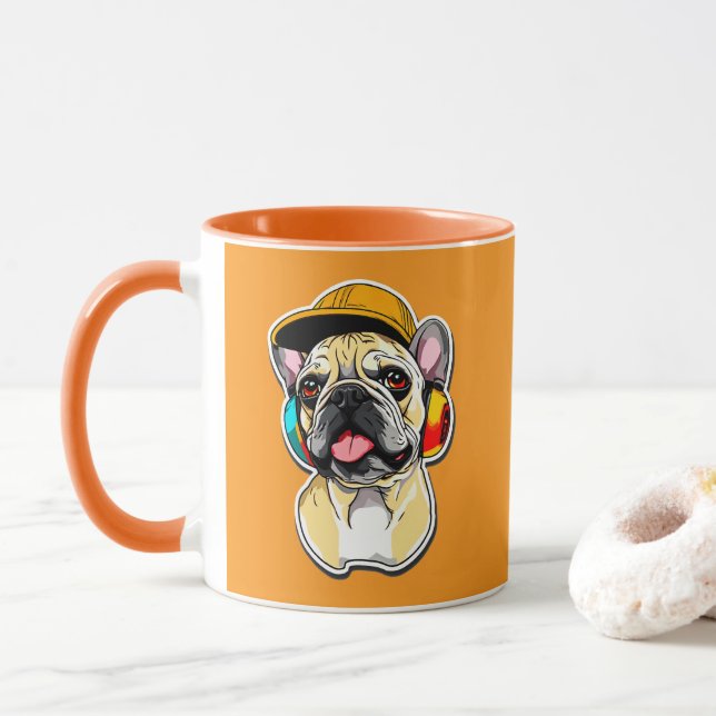 Mug French Bulldog DJ (Avec donut)