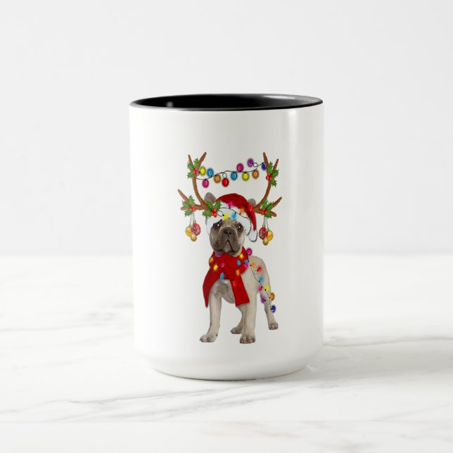 Mug French Bulldog Gorgeous Reindeer cadeau de Noël (Centre)