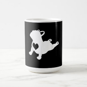 Mug French Bulldog Yoga Pose Amour Coeur Cadeau