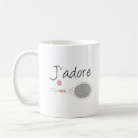 French Chic J'adore Tennis Player Design