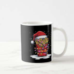 Mug French Fries Arbre de Noël Santa Hat Lights Noël