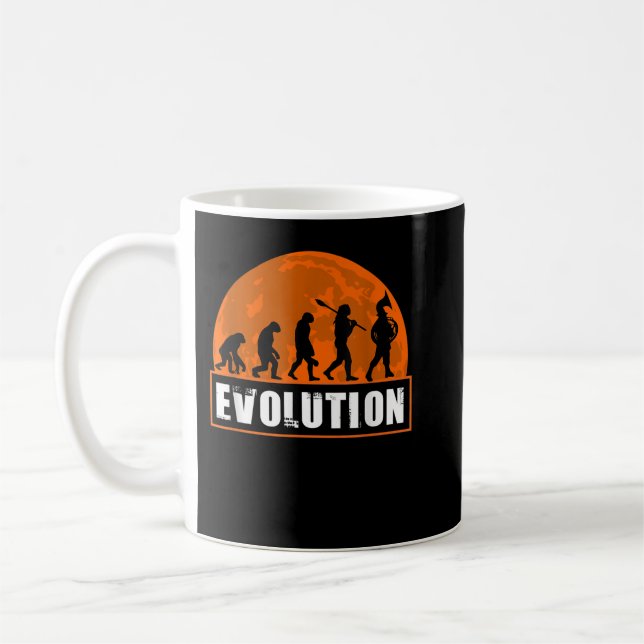 Mug French Horn Player, Funny French Horn Evolution4 (Gauche)