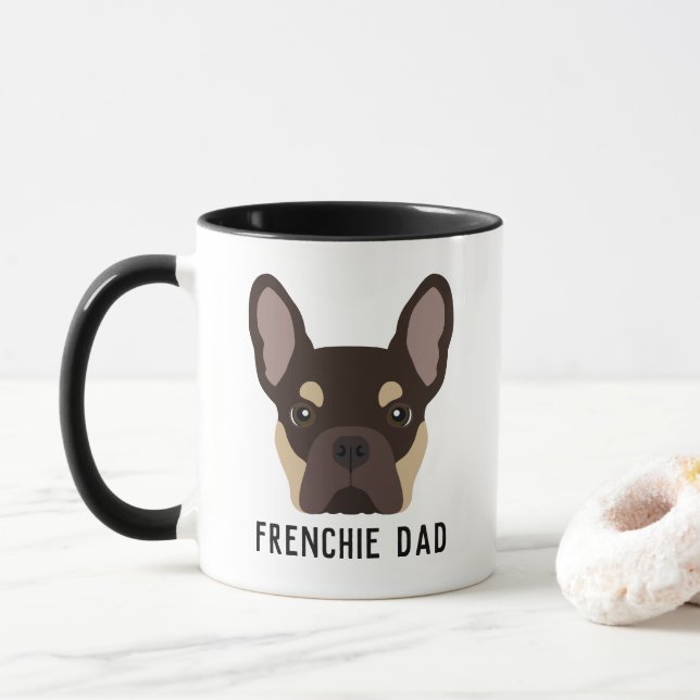 Mug Frenchie Dad Brown et Tan French Bulldog (Avec donut)
