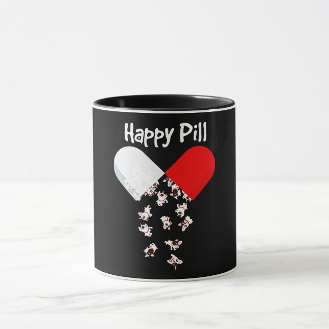Mug Frenchie Gift | Happy Pill French Bulldog Cadeau (Centre)