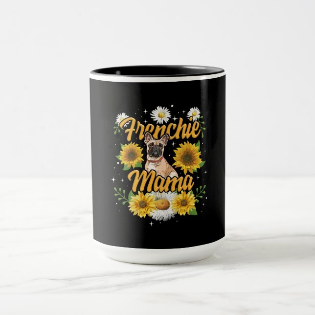 Mug Frenchie Mama French Buldog Sunflower (Centre)