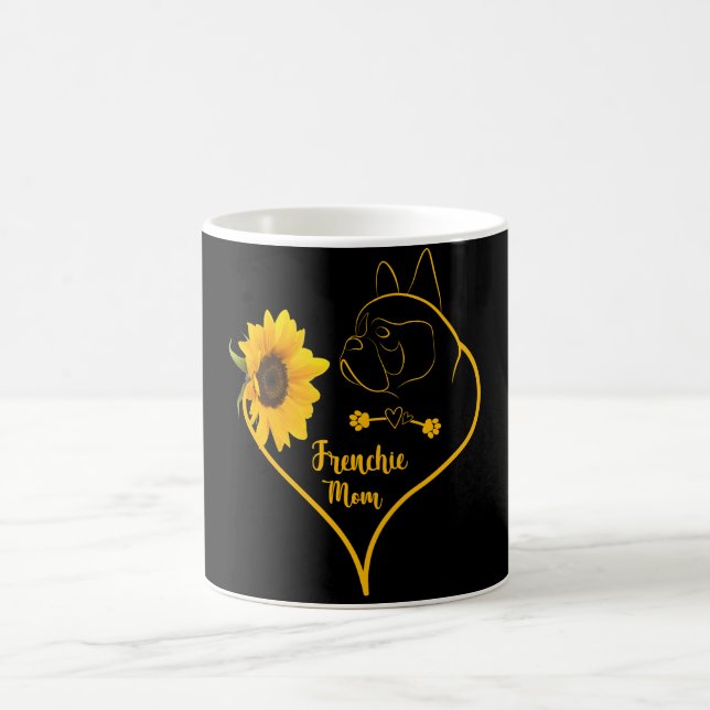 Mug Frenchie Maman Avec Tournesol Cute Frenchie Amateu (Centre)