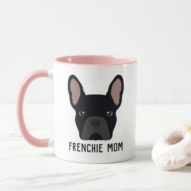 Mug Frenchie Mom Black French Buldog (Avec donut)