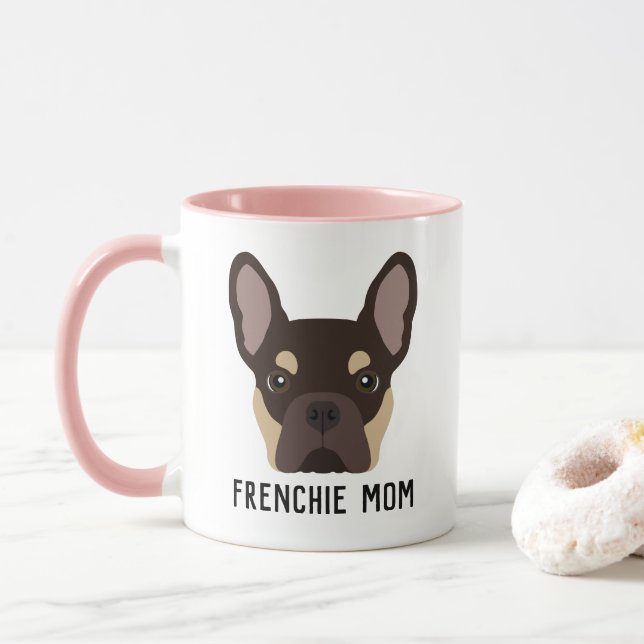 Mug Frenchie Mom Brown et Tan French Bulldog (Avec donut)