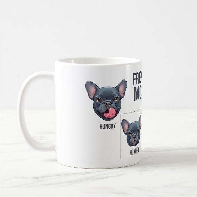 Mug Frenchie Moods Funny French Bulldog Design (Gauche)