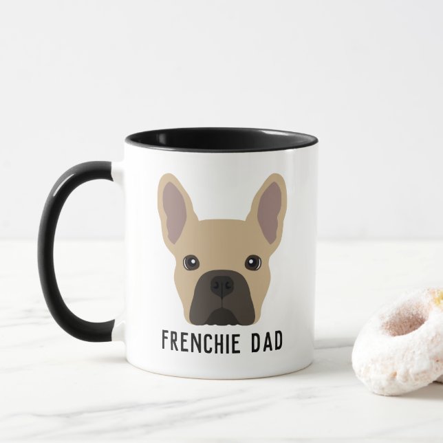 Mug Frenchie Papa Light Fawn French Bulldog (Avec donut)